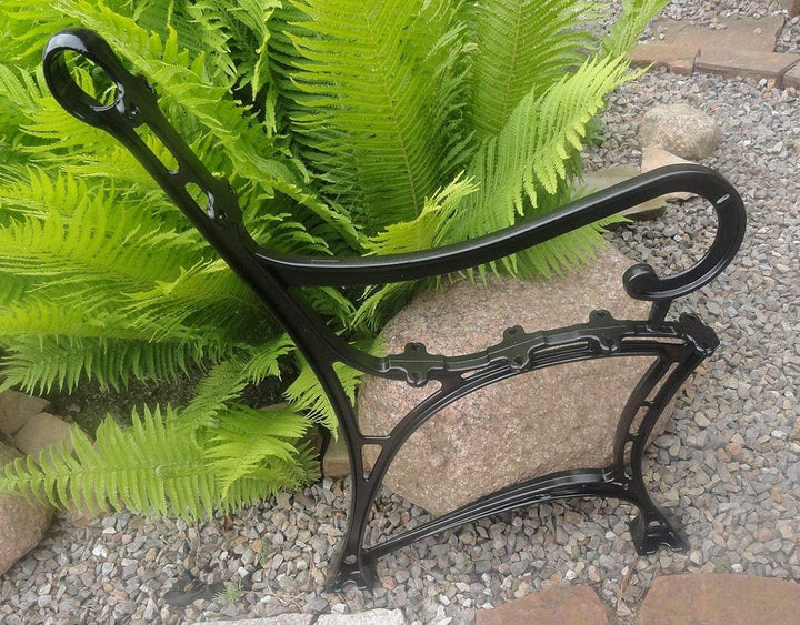 Home&Wood Aluminium Bankfuss Bein mit Armlehne Gartenbank aus Aluminium /2 Stück/