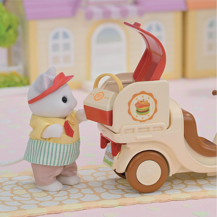Sylvanian Families - 5757 Mobiler Hamburger Imbiss mit Figur, detailreiches Spielset mit Tierfigur M