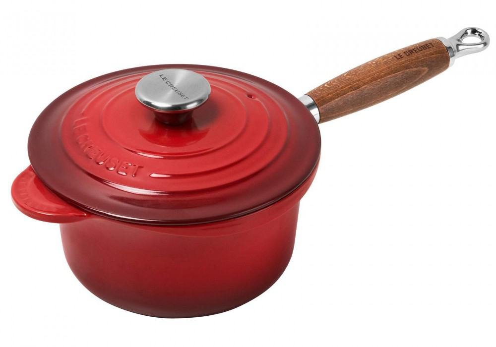 LE CREUSET PROFITOPF MIT HOLZGRIFF 18 cm KIRSCHROT, Gusseisen, Rot, One Size