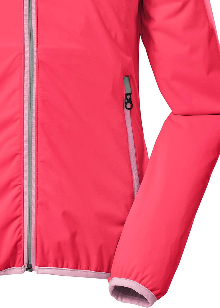 Killtec Mädchen Kos 229 Grls Jckt 2-Lagen-Funktionsjacke/Outdoorjacke mit Kapuze, packbar 152 Rosa,