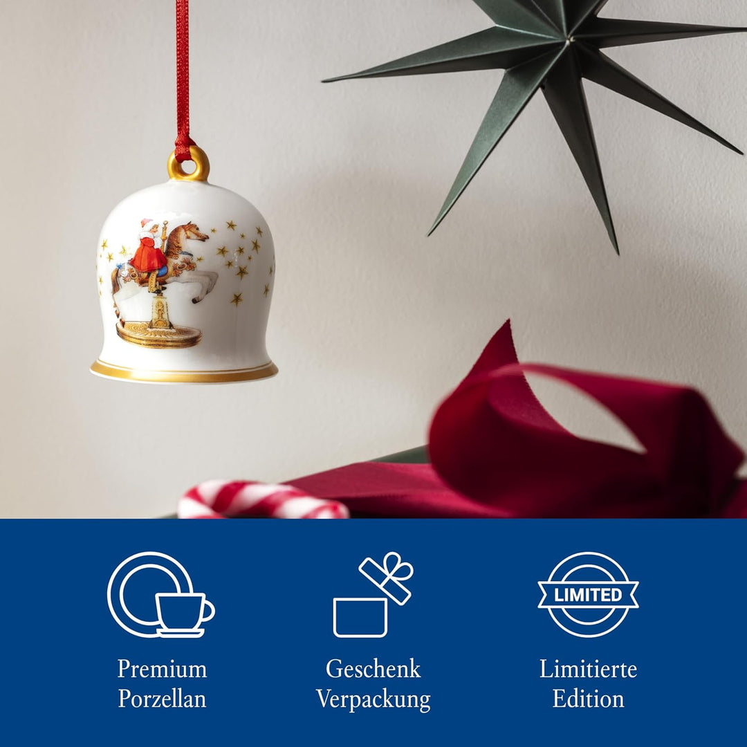 Villeroy & Boch – Annual Christmas Edition Jahres-Glocke 2024 Bunt, Glocke Weihnachten, Baumschmuck,