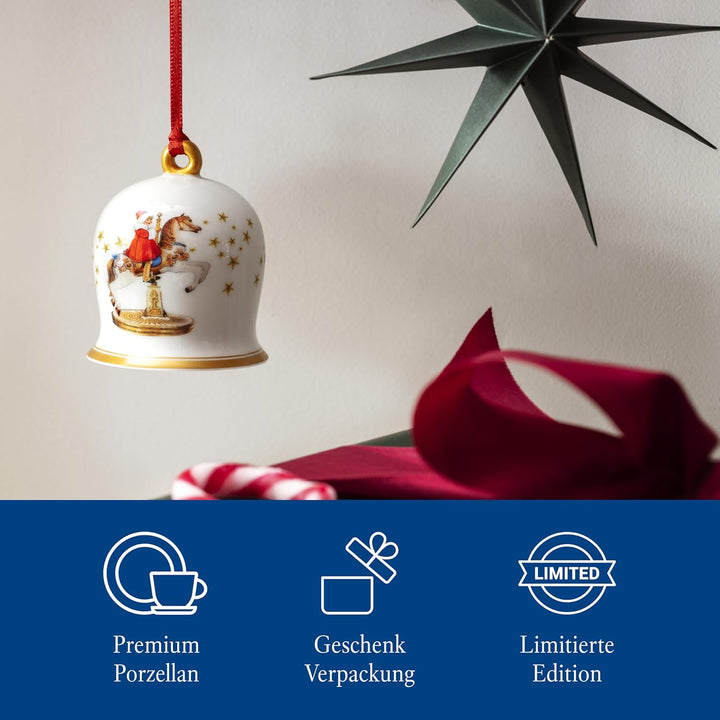 Villeroy & Boch – Annual Christmas Edition Jahres-Glocke 2024 Bunt, Glocke Weihnachten, Baumschmuck,