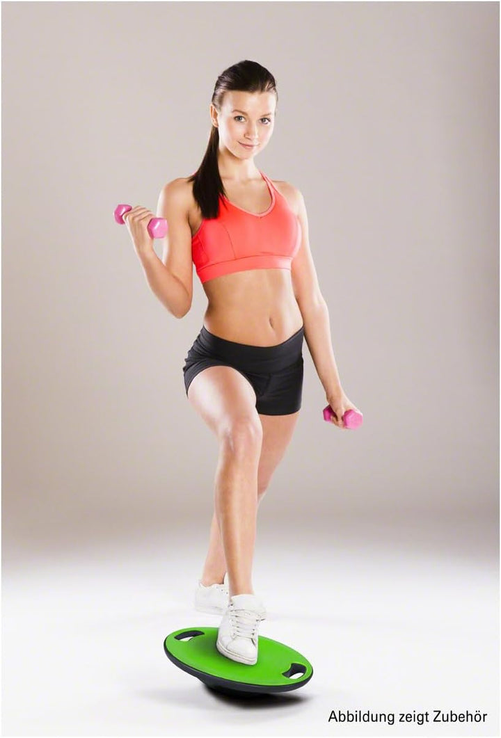 Sport-Tec Balance Board Fitnesskreisel mit Griffen, ø 40 cm Limone, Limone