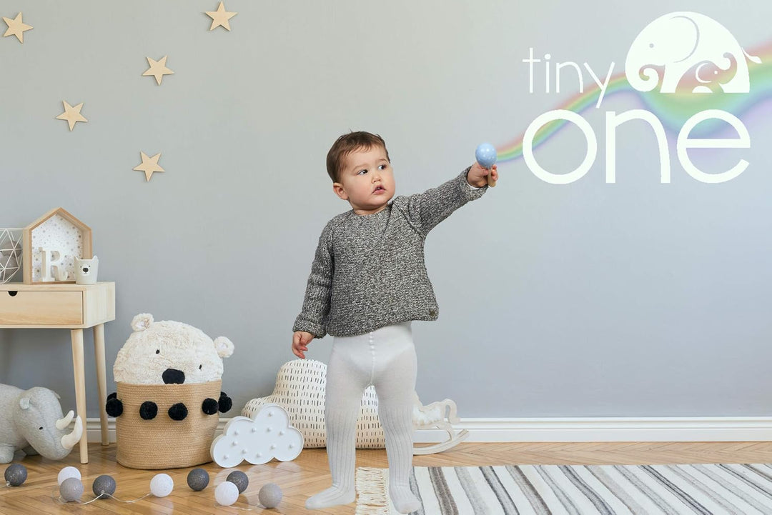 Tiny One Strumpfhose Baby & Kinder | Allergenfrei Bio Baumwolle | Elastische Babystrumpfhosen mit Ru