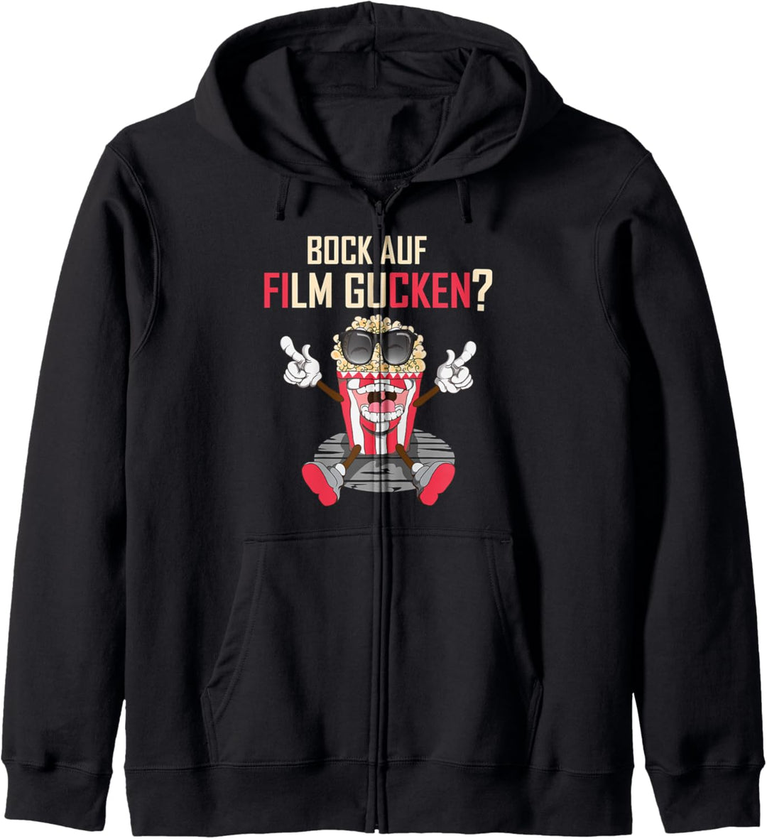 Popcorn Bock auf Film gucken Zweideutig Spruch Fun Geschenk Kapuzenjacke