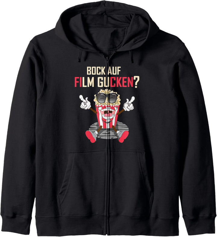 Popcorn Bock auf Film gucken Zweideutig Spruch Fun Geschenk Kapuzenjacke