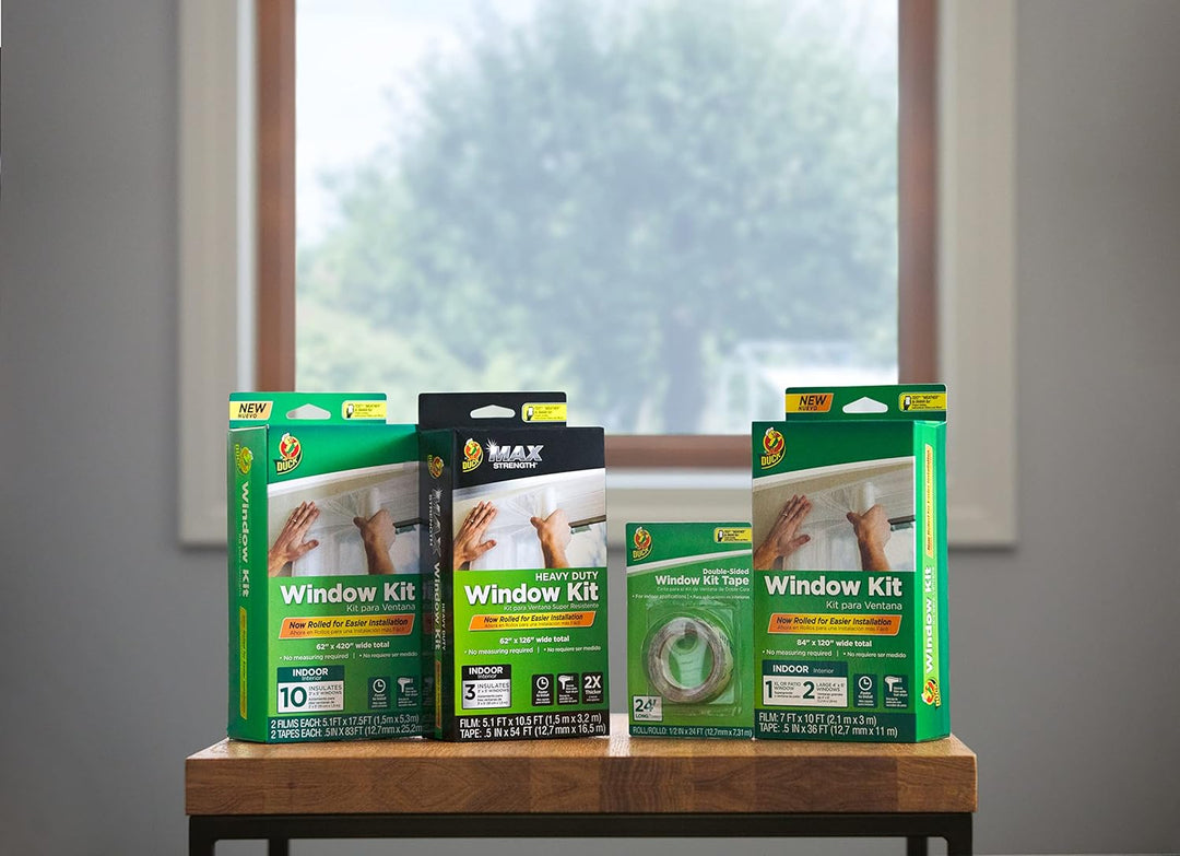 Duck 288070 Maximale Stärke Fenster-Isolationsset, farblos, 10 Pack 10 Pack Farblos, 10 Pack Farblos