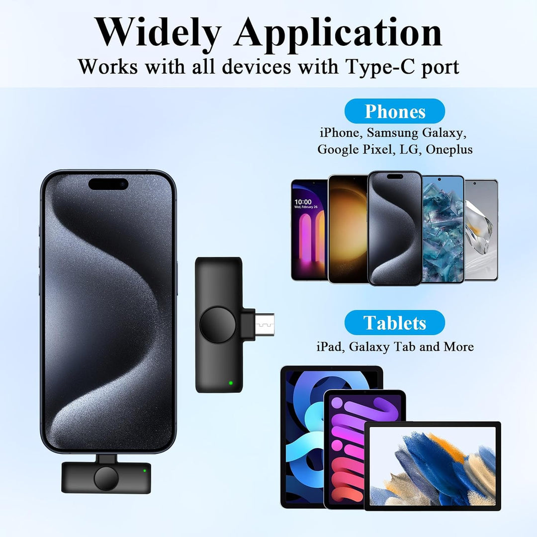 Kabelloses Lavalier Mikrofon für iPhone/iPad/Android, Plug-Play Professionelles Lavalier Wireless Mi