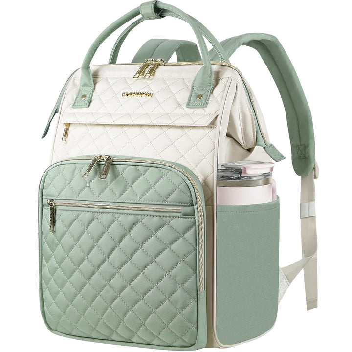 EMPSIGN Laptop Rucksack Damen 17.3 Zoll, Wasserfest Mädchen, Elegante Arbeitstasche Lehrertasche, Re
