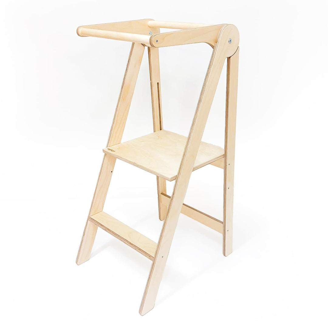 Leg&Go Montessori klappbarer Lernturm mit höhenverstellbarer Plattform - komplett montiert und sofor