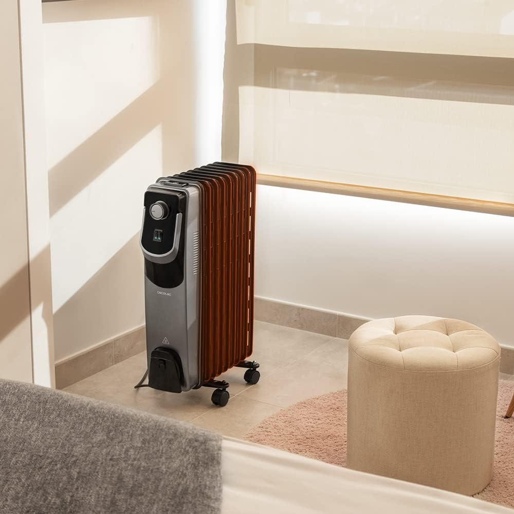 Cecotec Öl-Radiator ReadyWarm 9000 Space 360º Black. 2000 W, 9 Module, 3 Leistungsstufen, Kabelaufbe
