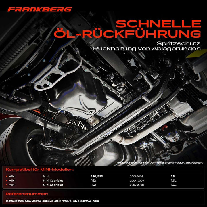 Frankberg Ölwanne für M-i-n-i R50 R53 R52 C-o-o-p-e-r S John C-o-o-p-e-r Works One S Works 1.6L Benz