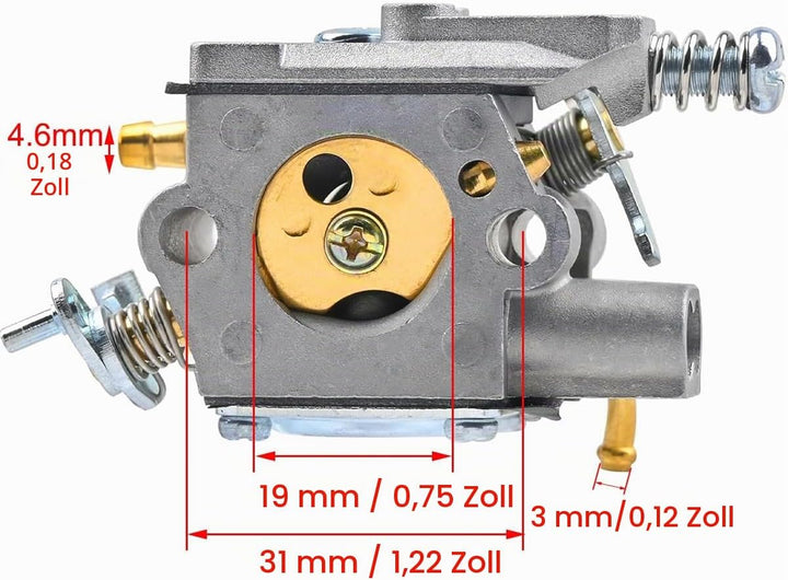 ZAMDOE Vergaser-Set für Husqvarna 584901401 525L 525LS 525LST 525ES 325HE3 325HE4 525RXT Rasentrimme