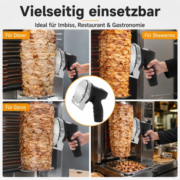 80w Kebabmesser, kabellos dönerschneider elektrisches dönermesser schnelles Schneiden döner kebab me