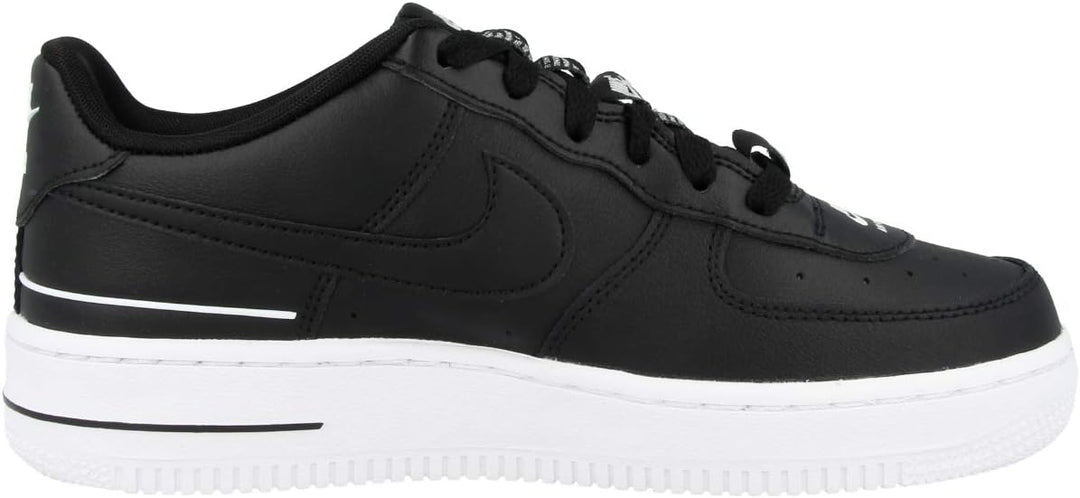 Nike Jungen Air Force 1 Lv8 3 (Gs) Basketball Shoe 38.5 EU Black Black White, 38.5 EU Black Black Wh