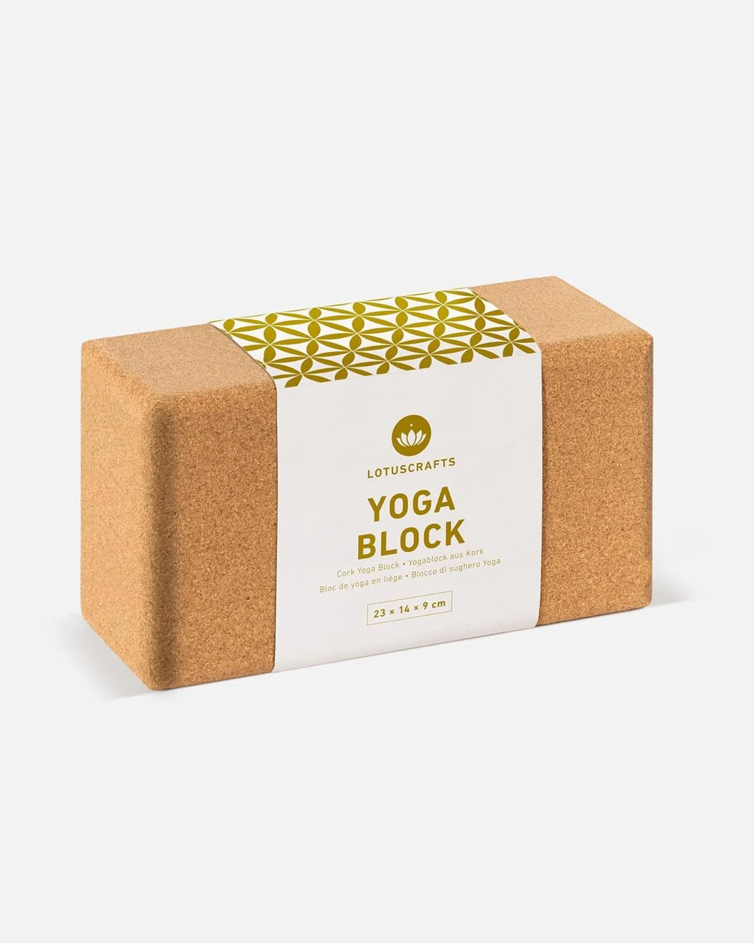 Lotuscrafts Yogablock 100% Kork | Supra Grip beim Yoga & Dehnen | Yoga Block für Anfänger und Fortge