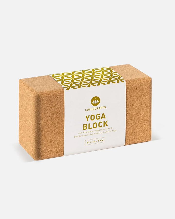 Lotuscrafts Yogablock 100% Kork | Supra Grip beim Yoga & Dehnen | Yoga Block für Anfänger und Fortge