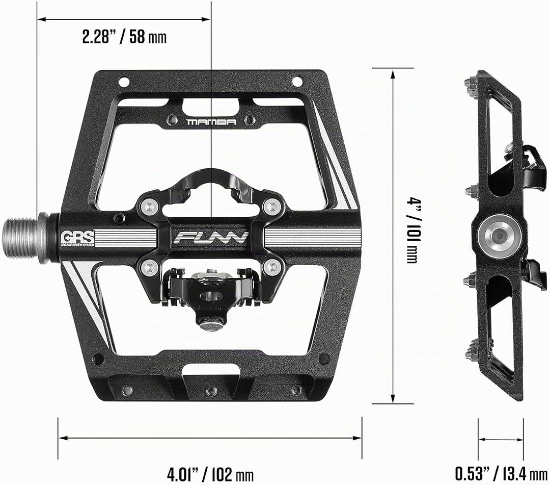 Funn Funn Mamba MTB Clipless Pedale, einseitig clipbare Mountainbike-Pedale, kompatibel mit SPD Clea