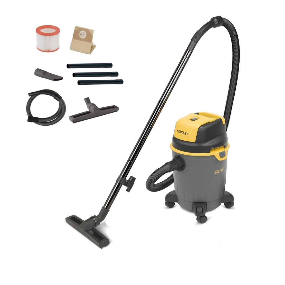 Stanley Nass und Trockensauger SXVC20PE (1200 W, 20 l) Plastic 20 l, Plastic 20 l