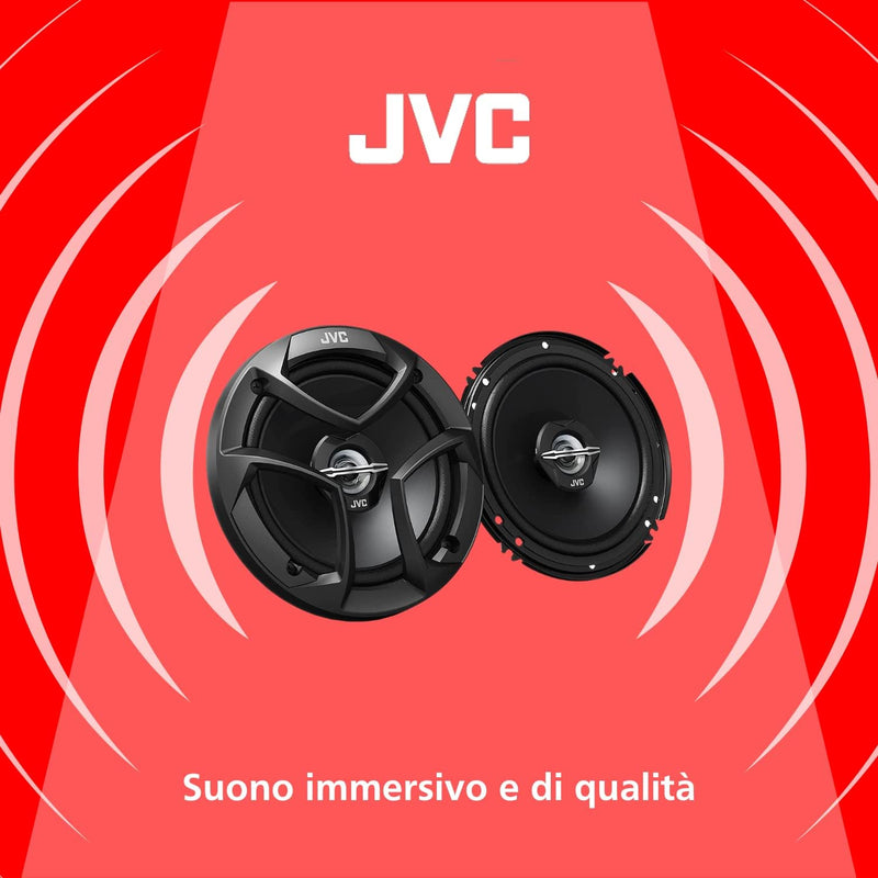 JVC CS-J620 Koaxial Lautsprecher (16 cm, 2-Wege) schwarz Single, Single