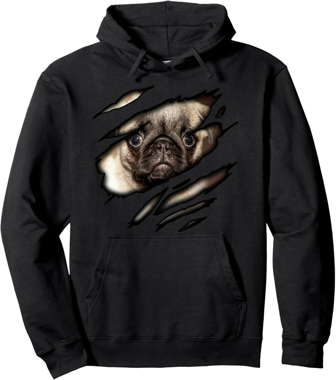 Mops in mir Design, Hundedesign, Rassehund Pullover Hoodie