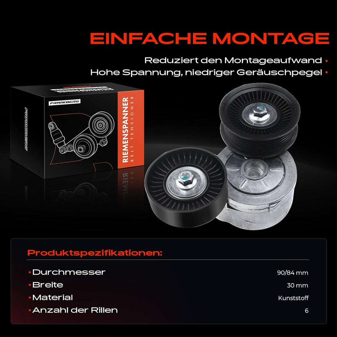 Frankberg Spannrolle Riemenspanner für Aspen HG Dakota Durango HB Nitro Ram 1500 Pick-up Commander X