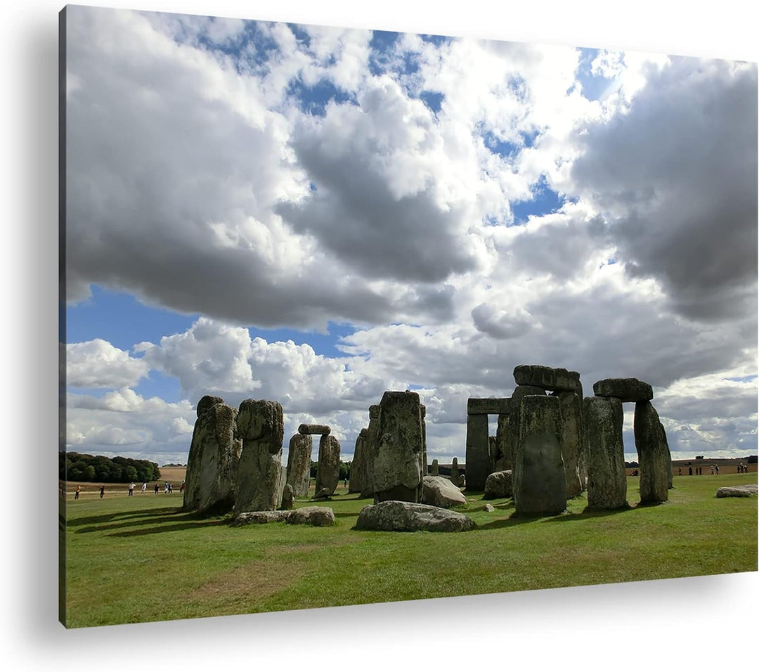 deyoli gigantische Stonehenge Felsformation in England im Format: 100x70 als Leinwandbild, Motiv fer