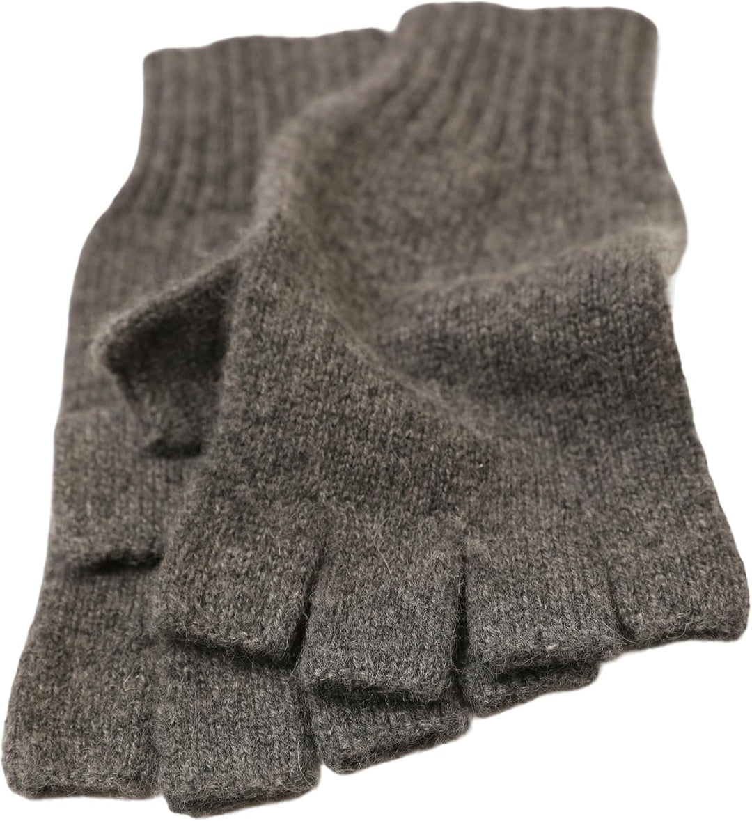 Prettystern Unisex Kaschmir-Wolle Halbfinger kurzfingerhandschuhe Fingerlinge Handschuhe für Herren: