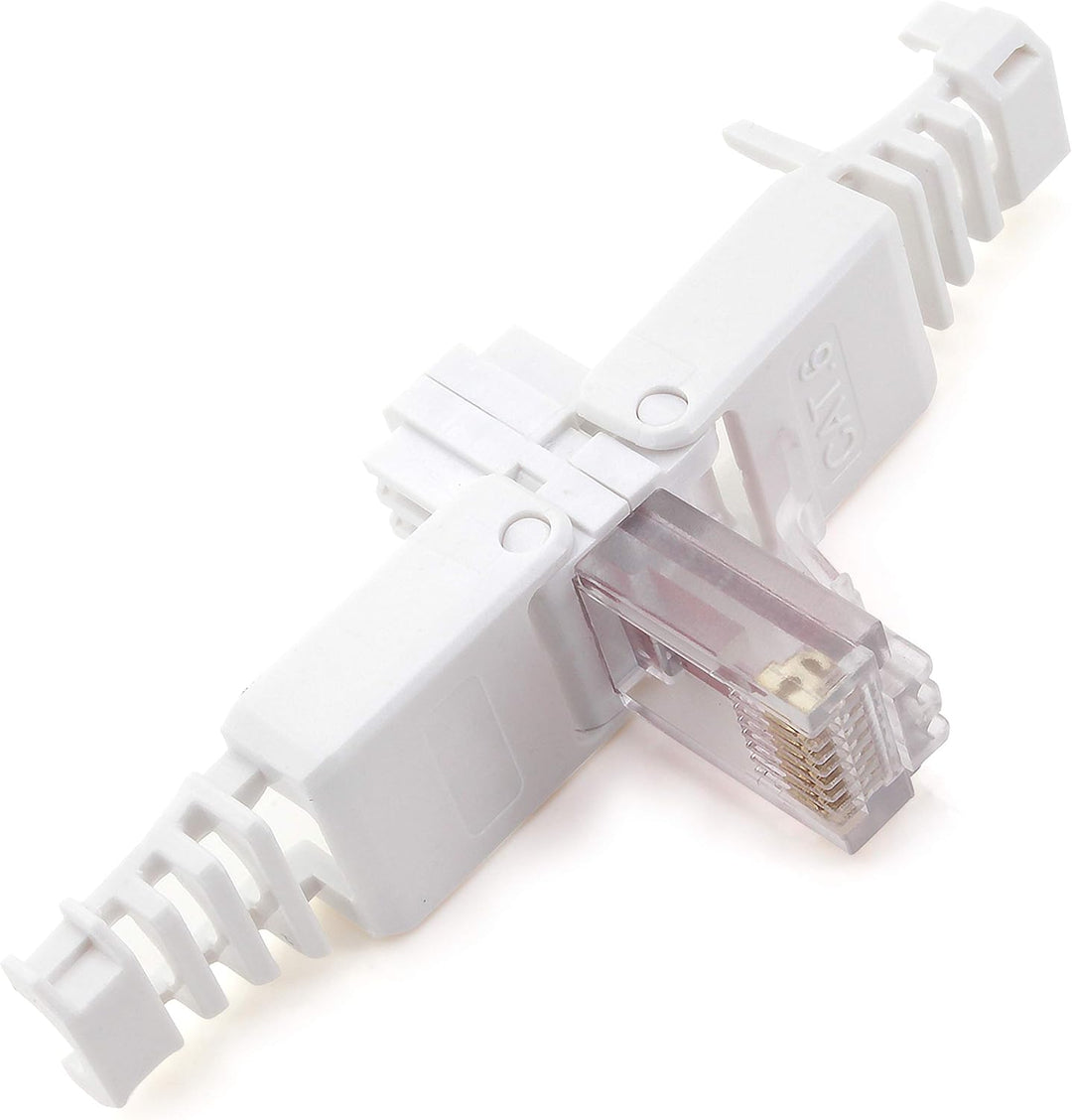 1aTTack.de Cat.6 werkzeugloser Stecker Feldkonfektionierbar für Flexible und starre Innenleiter AWG