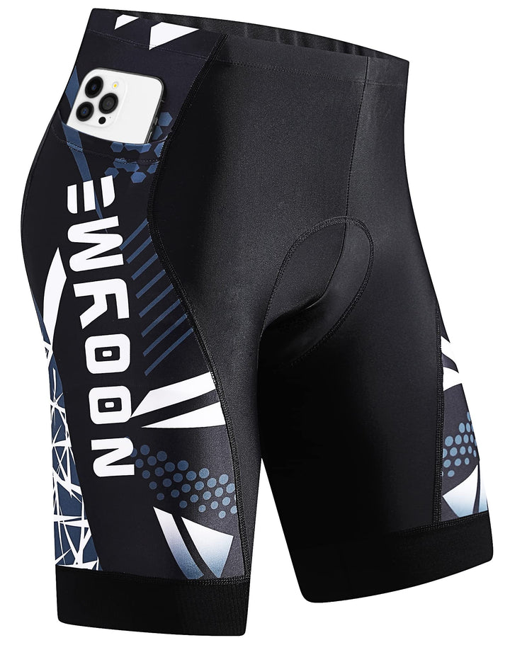 NOOYME Radlerhose Herren Fahrradhose Herren gepolstert 4D Elastische Radlerhose Herren mit Sitzpolst