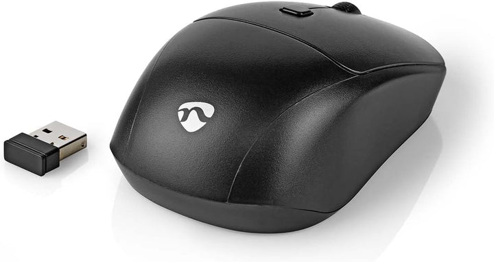 Nedis KBMCW100BKDE Maus und Tastatur-Set | Wireless | Maus- und Tastaturverbindung: USB | 800/1200 /