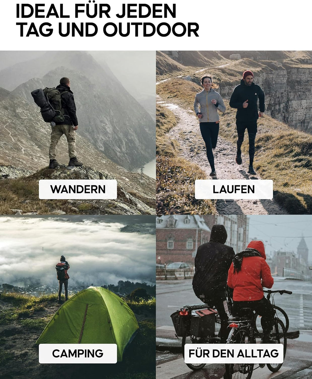 DANISH ENDURANCE Merino Mütze, Klassische Wollmütze, Warme Wintermütze, Weich &amp; Stretchy, Atmungsakt