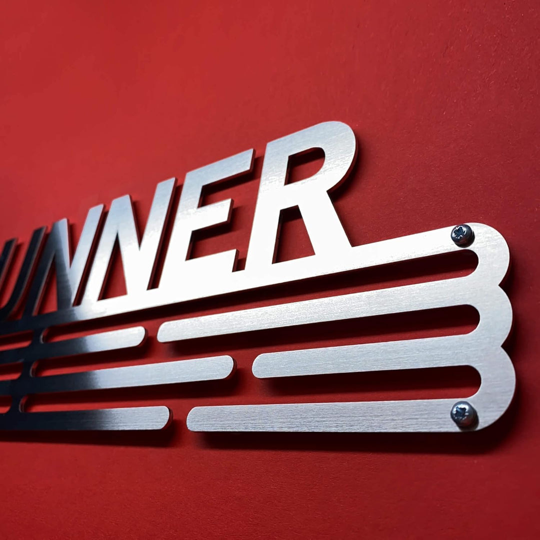 UNITED MEDALS Laufmedaillenaufhänger #RUNNER - Edelstahlhalter … 430.0 Millimeter, 430.0 Millimeter