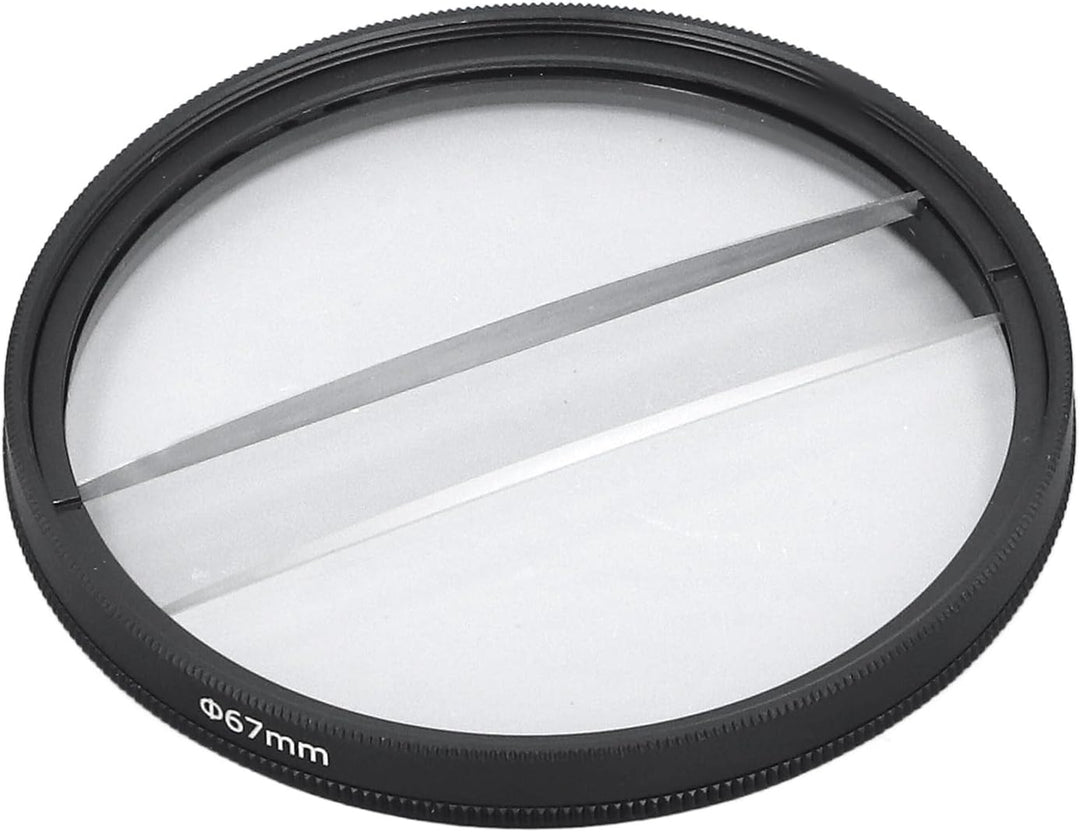 62Mm Doppel Split Dioptrien Filter, Unschärfe Spezialeffektfilter mit Aluminiumrahmen, Mehrschichtig