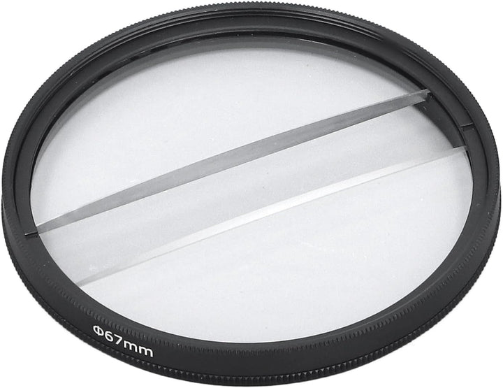 62Mm Doppel Split Dioptrien Filter, Unschärfe Spezialeffektfilter mit Aluminiumrahmen, Mehrschichtig