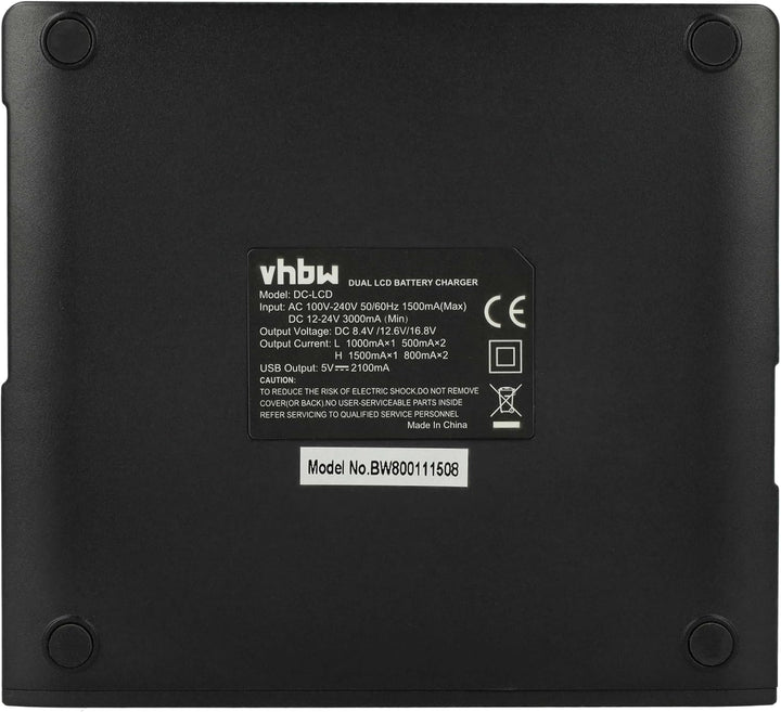 vhbw Dual Ladegerät kompatibel mit Sony HXR-NX30E, HXR-NX70, HXR-NX70E, NEX-VG10, NEX-VG10E, NEX-VG3