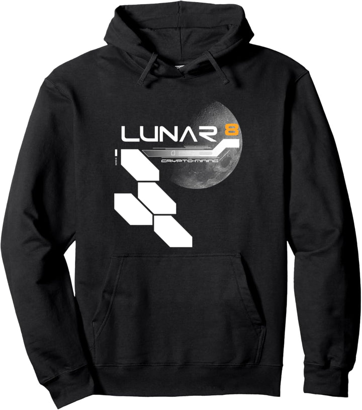 Lunar 8 Crypto Mining Sci Fi Pullover Hoodie