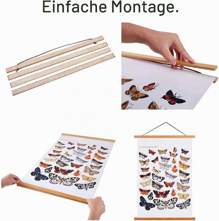 Ywlake Posterleiste Posterschiene Posterleisten, Magnet Magnetische Holz Poster Aufhänger Halter Rah