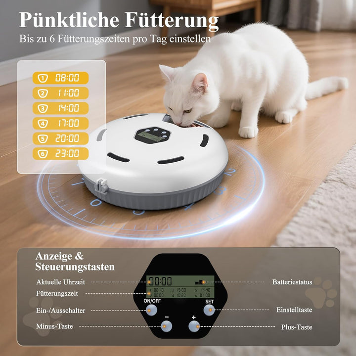 Zyncove Futterautomat Katze Nassfutter mit Kühlung: Nassfutterautomat für Katzen, Batteriebetriebene