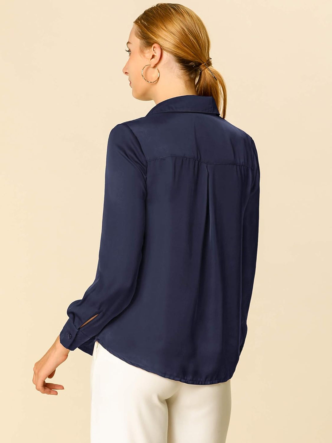 Allegra K Damen Classic Erbsenmantel 3XL Navy Blau, 3XL Navy Blau