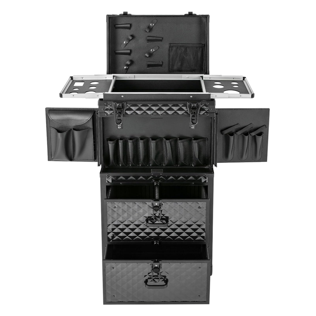 Kosmetikkoffer Trolley Make-up-Koffer mit 2 Schubladen und 2 Passwortschlössern Friseurkoffer Beauty