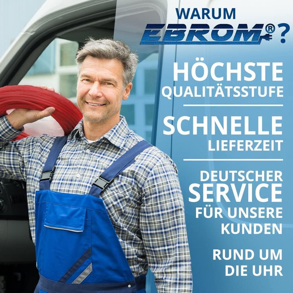 EBROM Batteriekabel hochflexibel Hi-Flex (Hi Flex) 70mm2 Kabel – Meterware in ROT - sehr biegsam – M