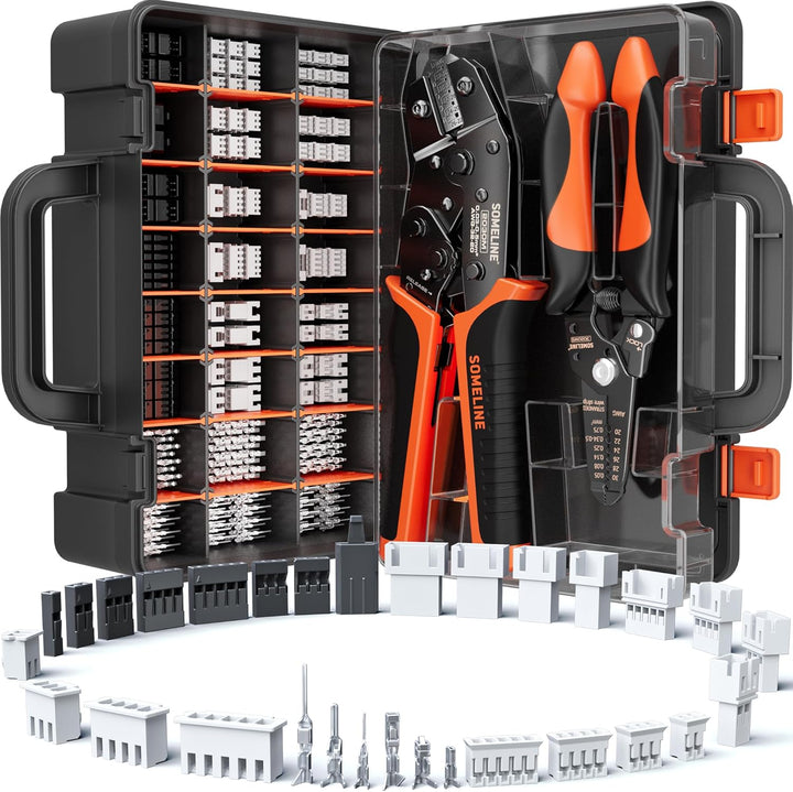 SOMELINE® Crimpzange Stecker Set, JST-PH 2,0mm/JST-XH 2,5mm/Dupont 2,54mm Stecker Set, Es gibt 27 St