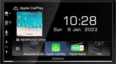 KENWOOD DMX7722DABS - 17,3 cm (6,8") Digital Media AV-Receiver mit Wireless CarPlay & Android Auto (