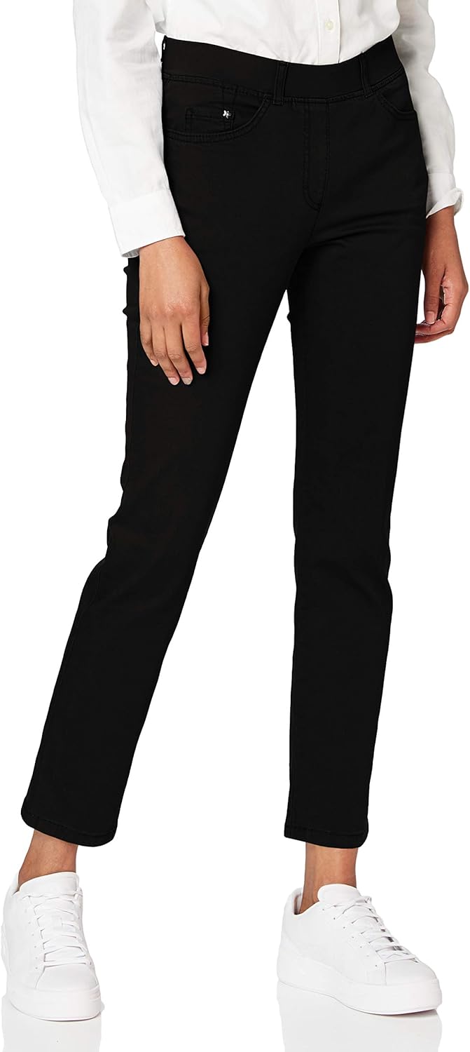 Raphaela by Brax Damen Stijl Lavina Rondom Slip Denim Super Slim Jeans, Schwarz (Black 02), 42 EU