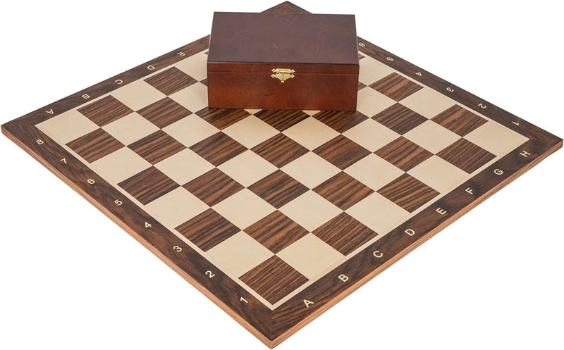 Square - Pro Schach Set Nr. 6 - Deutschland - Exklusiv - Schachbrett - Palisander/Bergahorn + Schach
