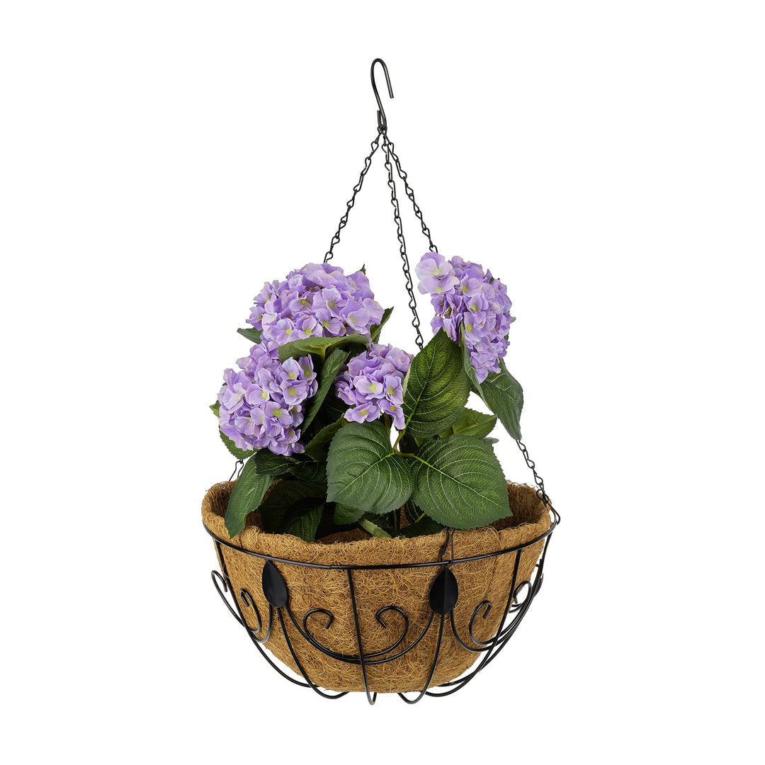 Relaxdays Hängekorb 3er Set, Kokos, Blumenampel mit Kette, 35 cm Durchmesser, je Pflanzenhalter 10 L