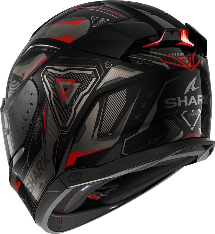 Integralhelm SKWAL i3 Linik Glossy KAR mit LED Sonnenblende und Max Vision Pinlock ECE 22.06 XS, XS