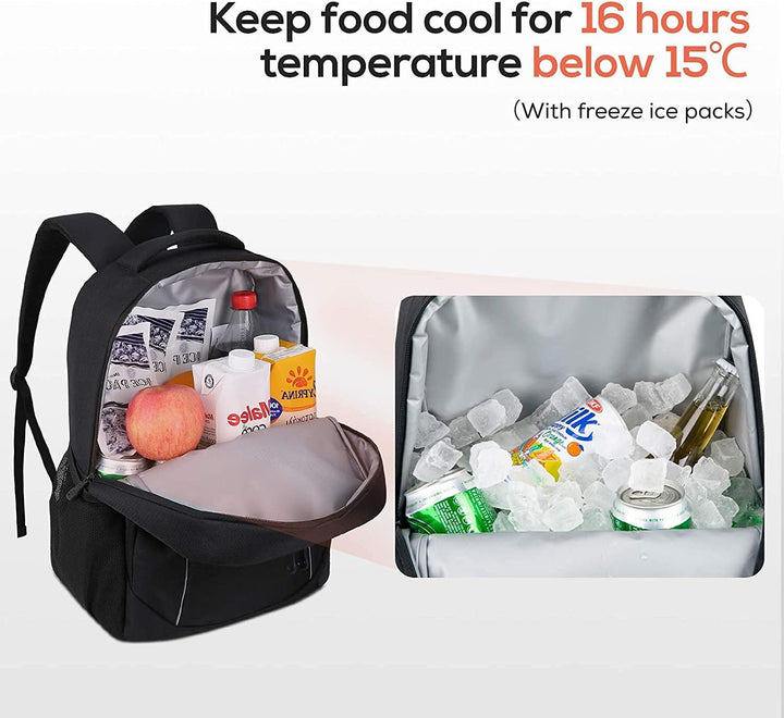TOURIT kühlrucksack 22L, kühl Rucksack Kühltasche Wasserdichter Isolierter Thermo Rucksack für Männe