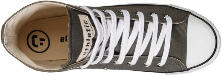 Ethletic - Unisex - Canvas Sneaker - Black Cap Hi Cut - Fairtrade Produkt 36 EU Donkey Grey Just Whi